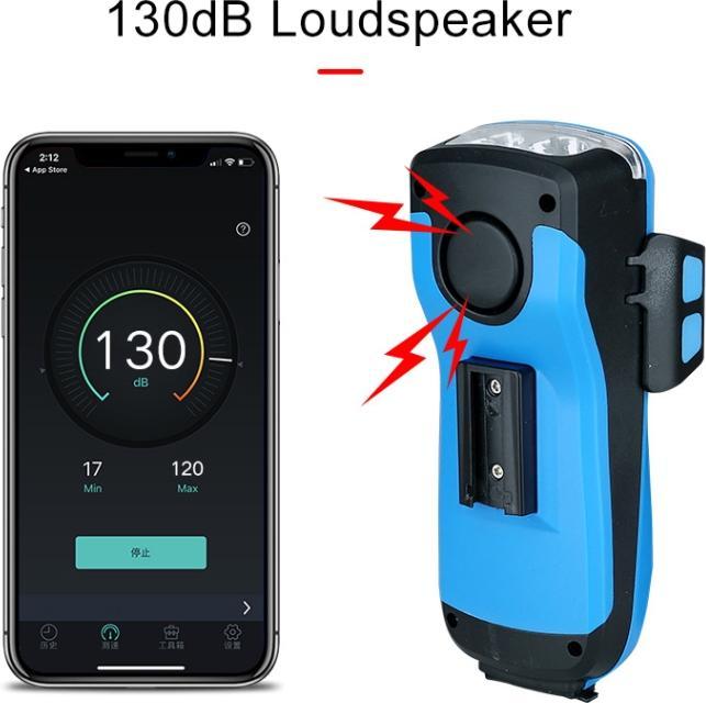 Produktbild AM Scheinwerfer Akku LED Fahrradlicht - Handyhalter - Powerbank - Hupe