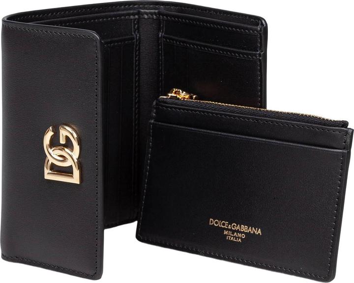 Image du produit Dolce & Gabbana leather wallet with metal dg logo