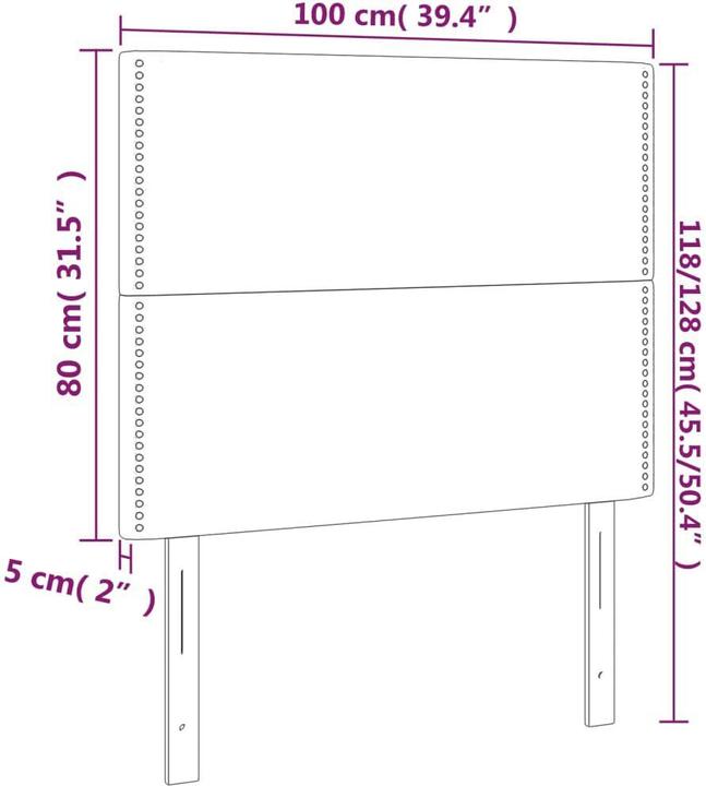Image du produit vidaXL Kopfteil (100 x 5 x 128 cm)