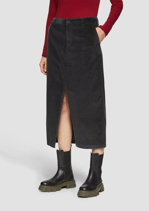 Actual product image S.Oliver Rock Midi-Cord-Rock mit Schlitz (38)
