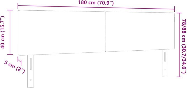 Produktbild vidaXL Gepolstertes Kopfteil (5 x 5 x 88 cm)