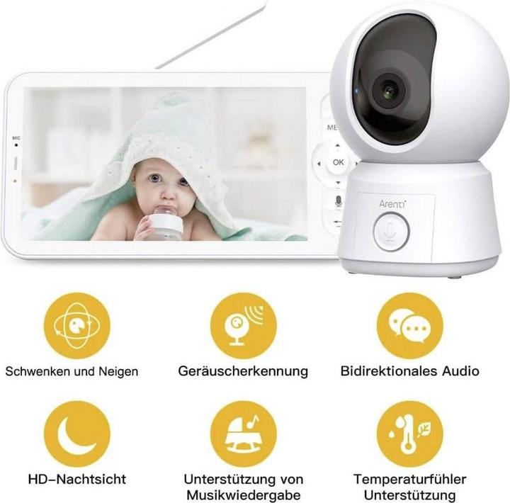 Actual product image Arenti 2MP/1080P Wi-Fi Video Baby Monitor Kit with LCD (Video & Audio)