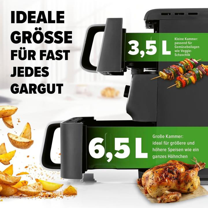 Actual product image Gourmetmaxx FryUp Dual Chamber Air Fryer