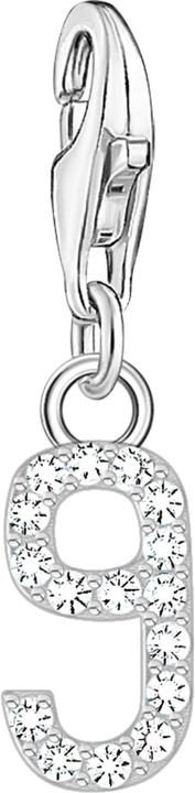 Immagine prodotto Thomas Sabo Ciondolo numero 9 con pietre d'argento bianco (Argento 925)