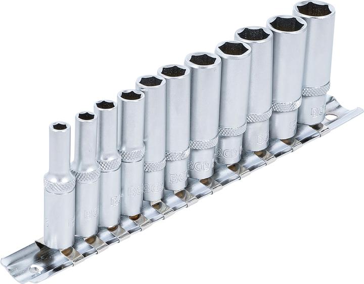 Produktbild BGS Steckschlüssel-Einsatz-Satz Sechskant, tief 6,3 mm (1/4") Zollgrössen 11-tlg. (1/4")