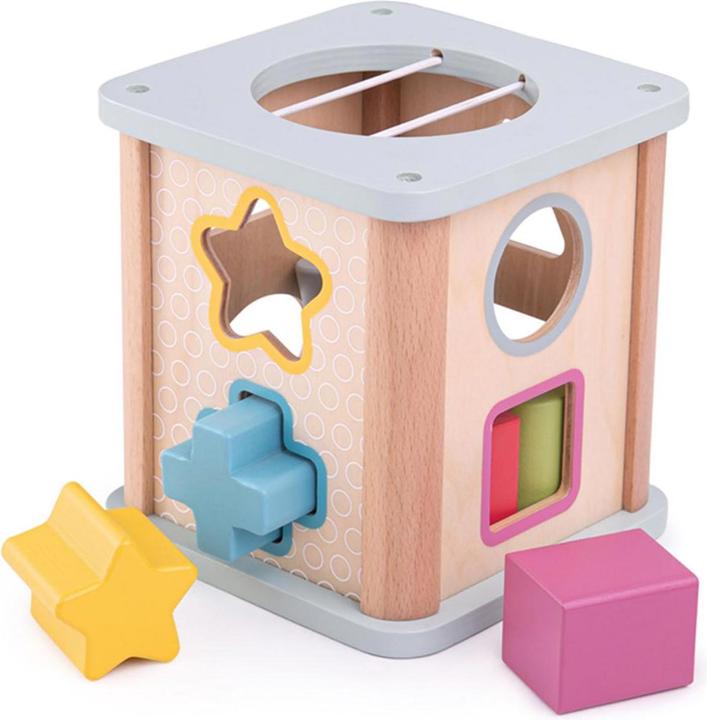 Bigjigs Wood shape sorter, 9 pcs -FSC 100%