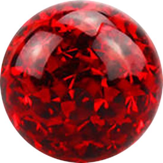 Produktbild Star Piercing Micro Kristall Kugel rot Epoxy Schutzschicht (ohne Messing, Chirurgenstahl 316L)