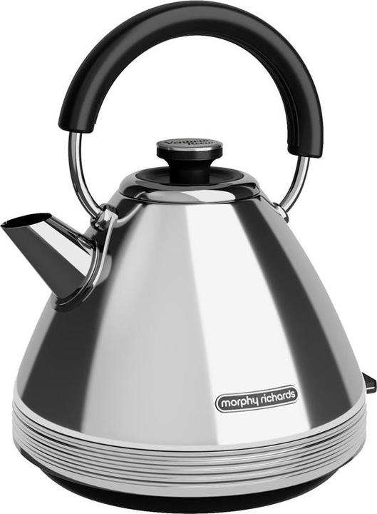 Produktbild Morphy Richards Venture Retro Pyramid, 1.5 L, 3000 W, Silver, Chrome, Stainless steel, Water level i (1.50 l)