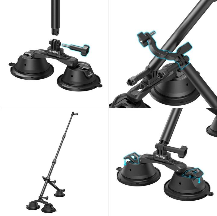 Produktbild SmallRig Kamera-Saugnapf-Autohalterungsset für Panoramaaufnahmen (Diverses Video Zubehör)