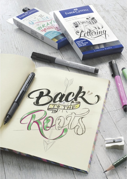 Produktbild Faber-Castell Pitt Artist Pen Handlettering (Schwarz, Grau, 9 x)