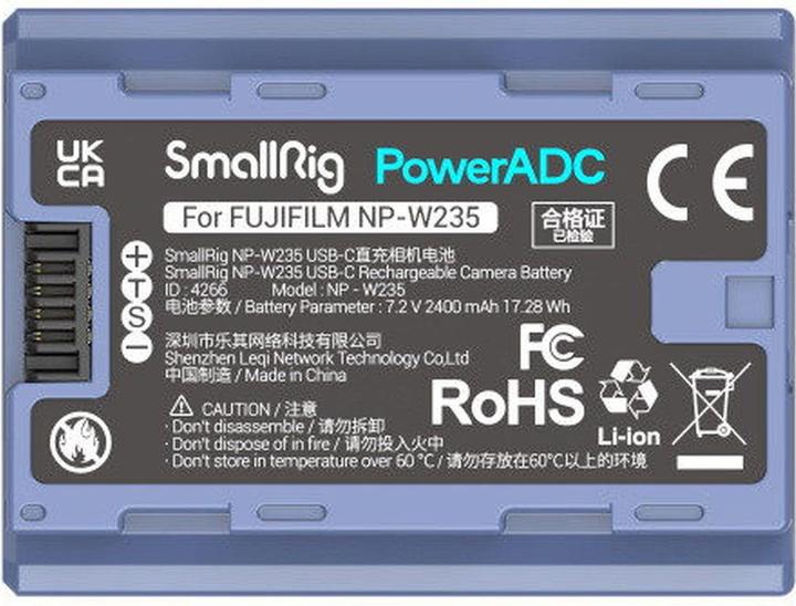 Actual product image SmallRig 4266 NP W235 USB C Rechargeable Camera Battery (Camera battery)