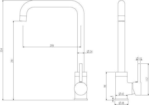 Produktbild Rousseau Mischbatterie 4060480 Edel Messing rechteckig