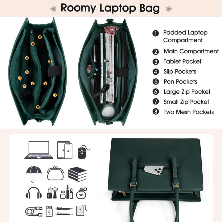 Produktbild Only-Bags.Store Handtasche Shopper grosse Tasche PU-Leder Arbeitstasche Umhängetasche Tasche für die Arbeit Schule