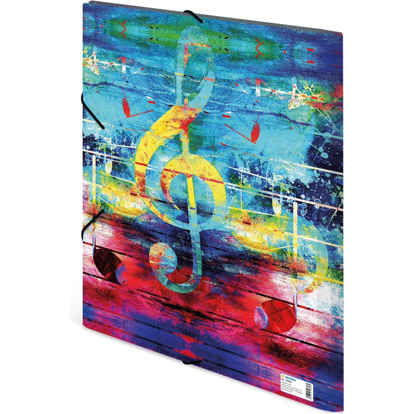 Thumbnail - Herma, Mappe, Eckmappe "Artline", PP, DIN A3, Musik Maße: (B)315 x (T)4 x (H)440 mm, mit 3 Innenklappen (A4, 1 x)