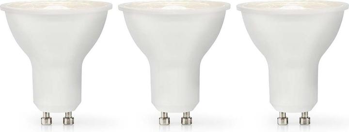 Actual product image Nedis LBGU10P166P3 LED lamp GU10 Spot 4.5 W 345 lm 2700 K Warm white No. of lamps in the pack (GU10, 345 lm, 3x)