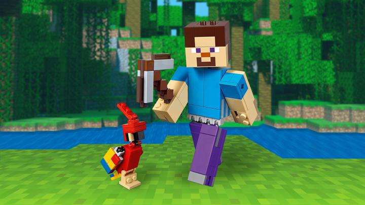 Produktbild LEGO Steve mit Papagei (21148, LEGO Minecraft)