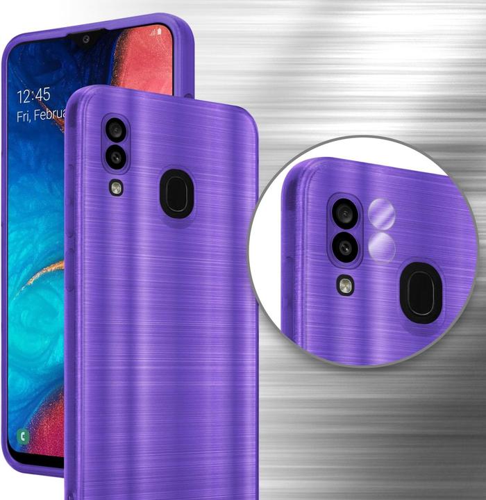 Actual product image Cadorabo Case for Samsung Galaxy A20 / A30 / M10s in TPU Brushed Camera Protector LM160 Style (Samsung Galaxy A20, Samsung Galaxy M10s, TCL A30)