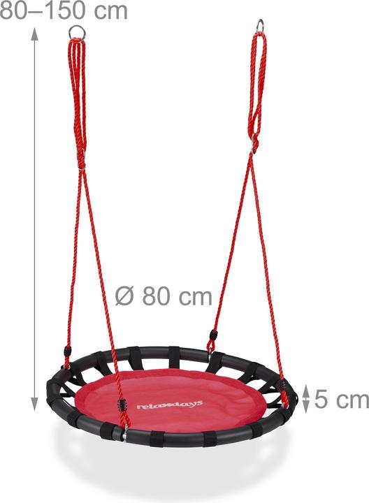 Actual product image Relaxdays 80 cm Nest Swing