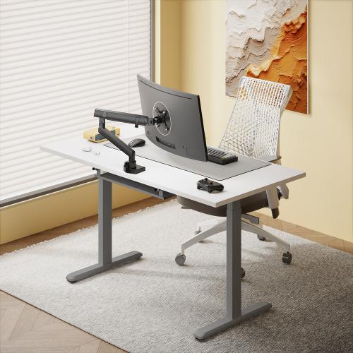 Up Up, Gambe + base del tavolo, Adjustable Height Table Bjorn Gray, Table top L White