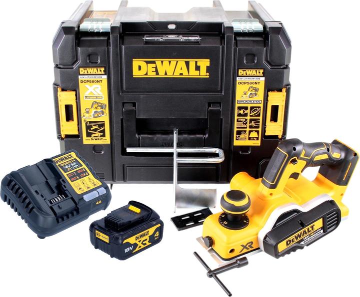 DeWalt DCP 580 M1 18 V Rabot sans fil 82 mm + Coffret de transport TSTAK-Case VI + 1x battery