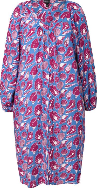 Immagine prodotto Ulla Popken Abito midi dal taglio oversize con conchiglie, scollo a V e maniche lunghe (50, 52)