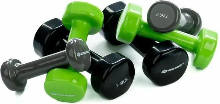 Actual product image Schildkröt Dumbbell set (2 x 0.5 kg, 2 x 1 kg, 2 x 1.5 kg)