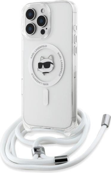 Productafbeelding Karl Lagerfeld KLHMP16LHCCHNT iPhone 16 Pro 6,3" hardcase transparant IML Choupette Hoofd & Koord Ma (Apple iPhone 16 Pro)