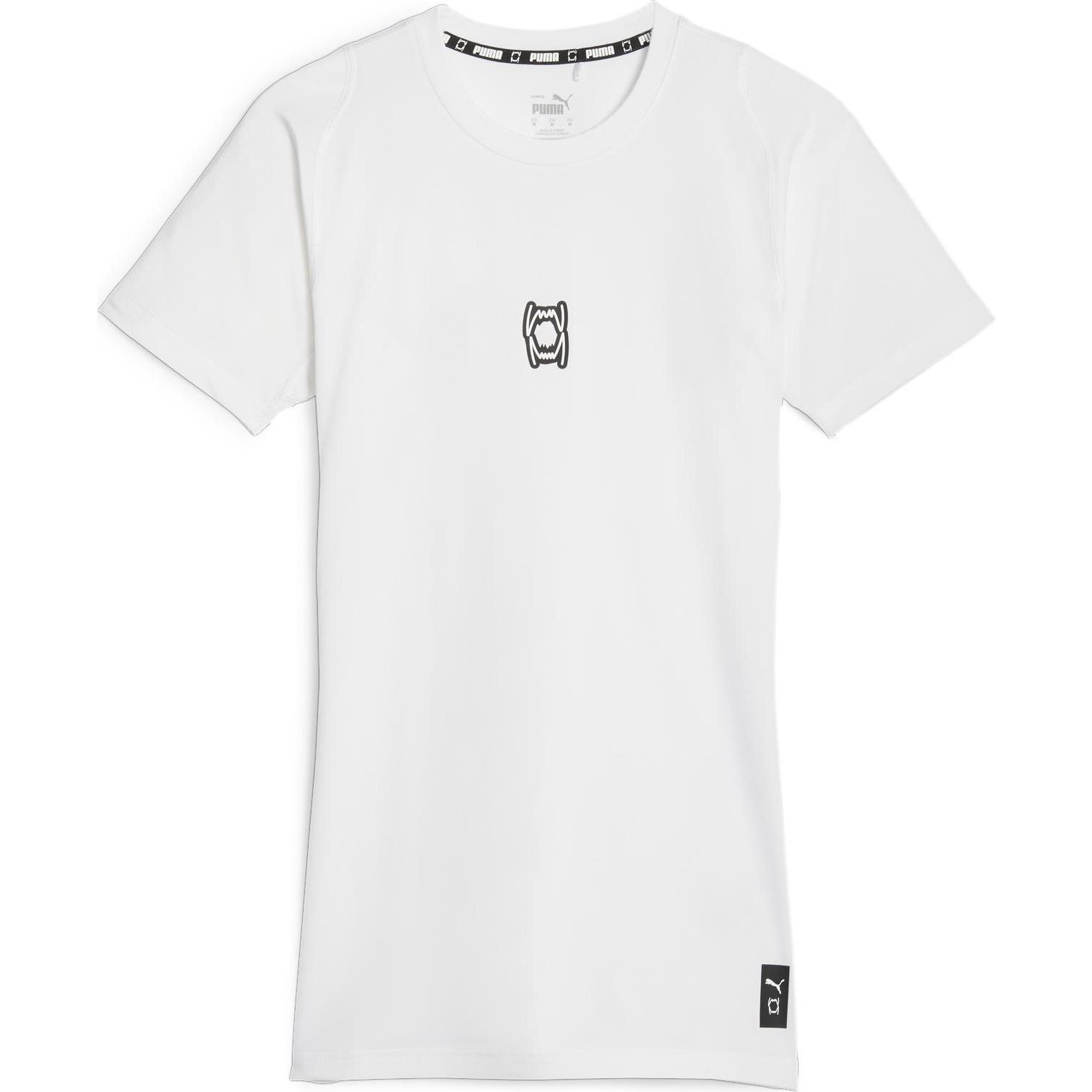 Puma, Herren, Sportshirt, Hoops Team SS Top Baselayer (4XL), Weiss, 4XL