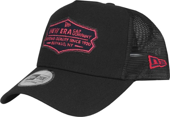 Produktbild New Era Adjustable Trucker Cap - RETRO PATCH schwarz / rot (One Size)