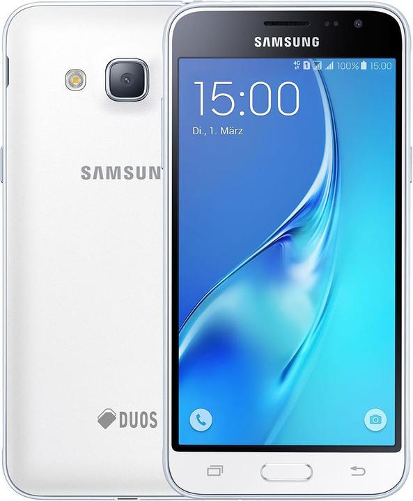 Samsung Galaxy J3 (2016) (8 GB, White, 5", Dual SIM + SD, 4G)