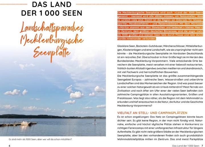 Produktbild Wochenend und Wohnmobil - Kleine Auszeiten Mecklenburgische Seenplatte (Deutsch, Marion Landwehr, 2021)