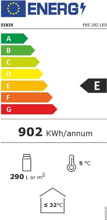 Energie-Label Sibir Fks 292 (290 l)