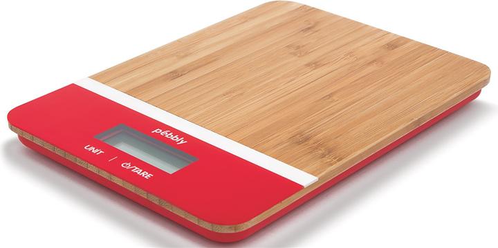 Image du produit Pebbly Küchenwaage bambus rot 23x16 cm