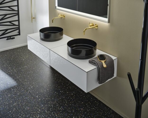 Immagine prodotto Kaldewei Vasca per lavabo Nueva 3191, rotonda, diametro 380 mm, senza sfioratore, 911206003 (502 mm, 481 mm)