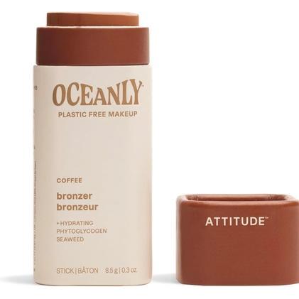 Attitude, Highlighter + Bronzer, Oceanly Plastic-Free Lightweight Bronzer Stick Titanium Dioxide-Free