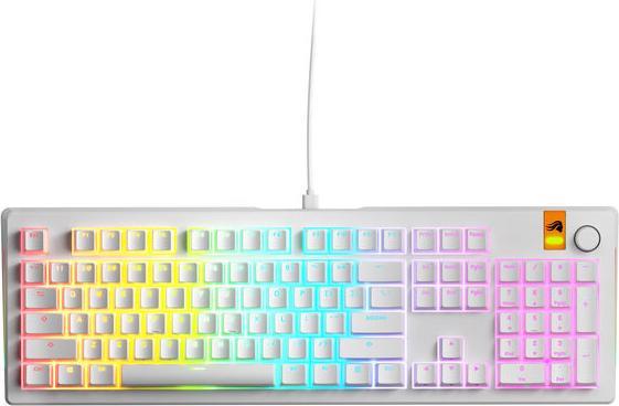 Actual product image Glorious GMMK 3 HE 100 % Custom Gaming Keyboard - Pre-Built, ANSI (US), Fox HE Switches, white (US, Cable)