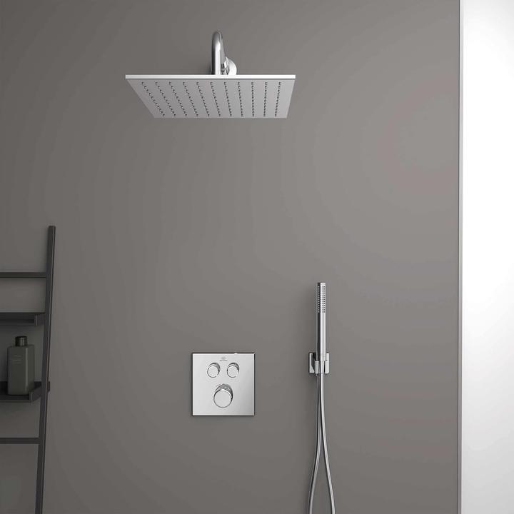 Actual product image Ideal Standard IDS flush-mounted shower thermostat Navigo CERATHERM 2 consumer, angular chrome