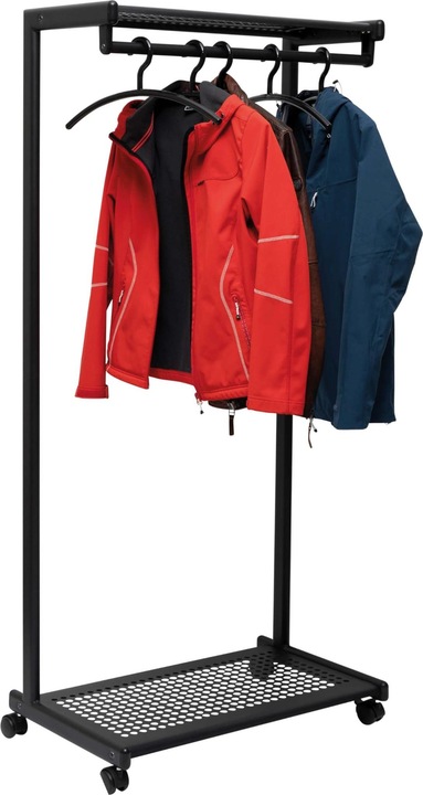 Actual product image Maul MAULbolero coat stand, HxWxD 1660 x 780 x 460 mm, mobile, matt black.