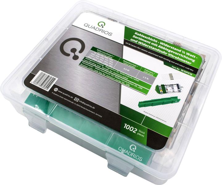 Actual product image Quadrios Carbon layer resistance assortment, 1000 pcs.