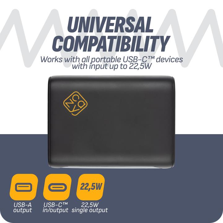 Produktbild Cazy Powerbank 10000mah, Schnelladefunktion 22.5W, Tragbares Ladegerät USB C, Klein Aber Stark, Perfekte (10000 mAh, 22.50 W)