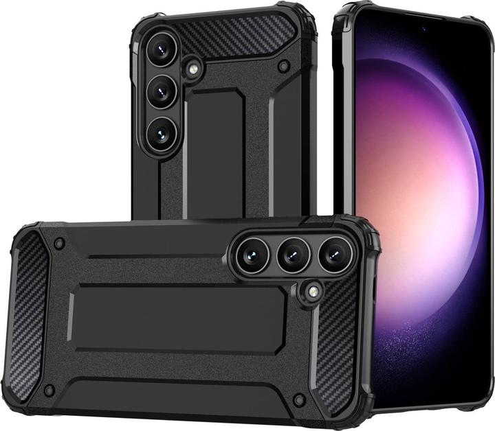 Actual product image Hurtel Hybrid Armor case for Xiaomi POCO C65 / Redmi 13C armored - black (Xiaomi Poco C65, Xiaomi Redmi 13C)
