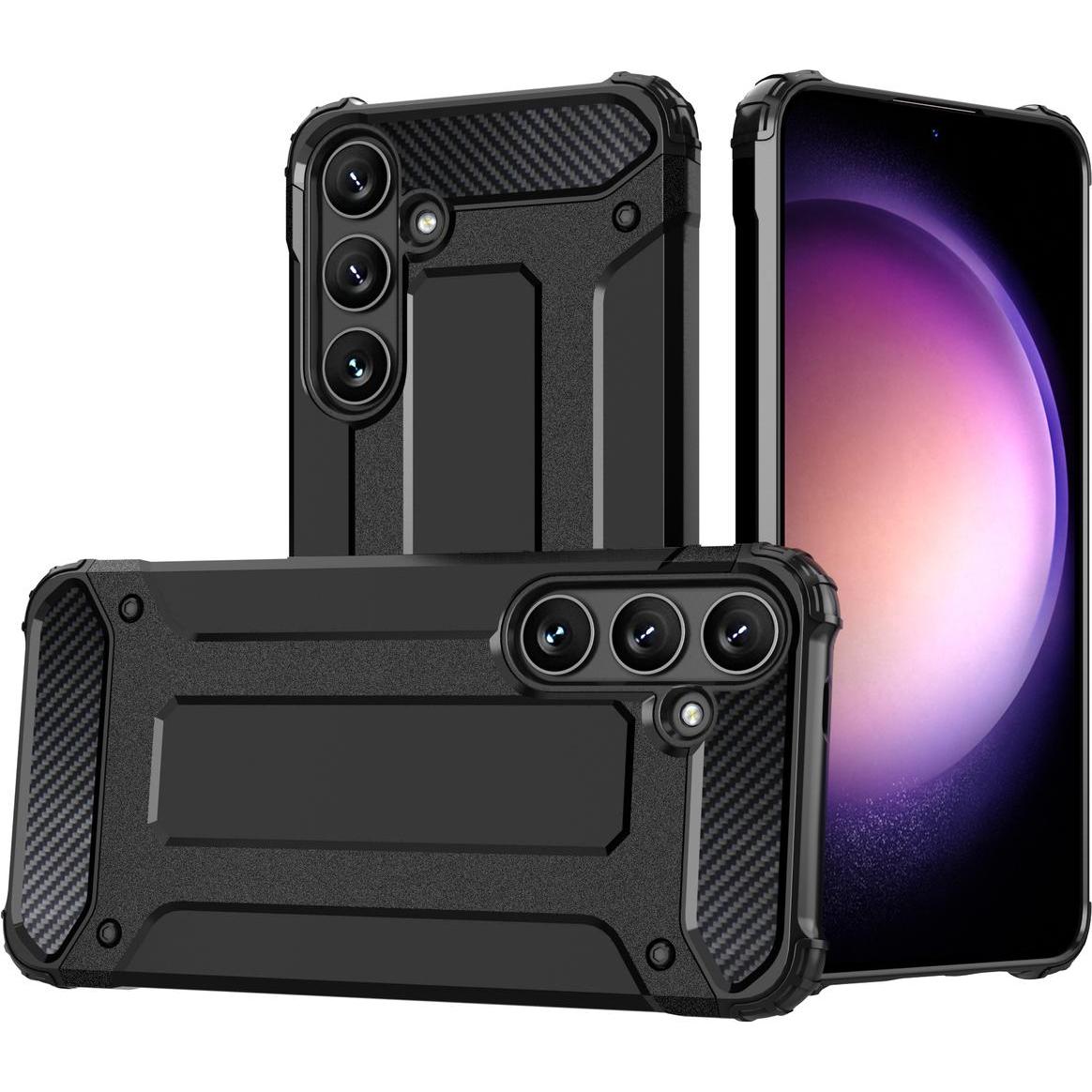 Hurtel Hybrid Armor Hülle für Xiaomi POCO C65 / Redmi 13C gepanzert - Schwarz (Xiaomi Poco C65, Xiaomi Redmi 13C), Smart...