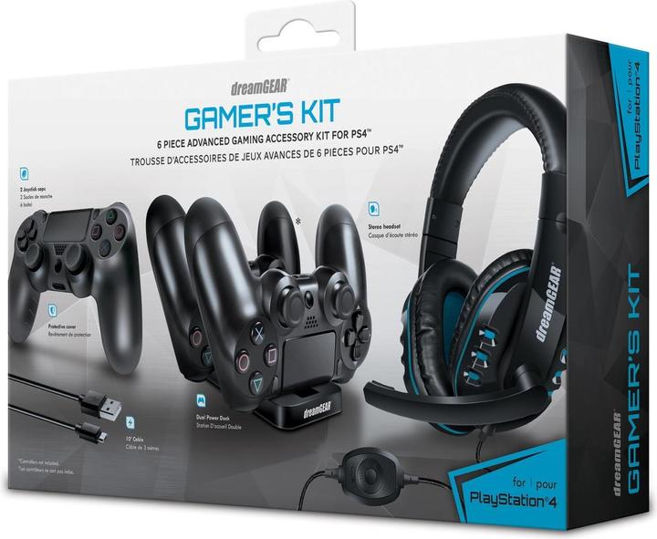 Produktbild dreamGear DGPS4-6436 PS4 Advanced Game Accessory Kit (Black). (PS4)
