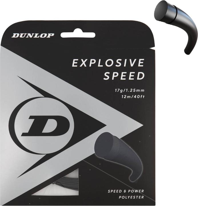 Dunlop Strings for tennis EXPLOSIVE SPEED 1,25mm17G 12M Black