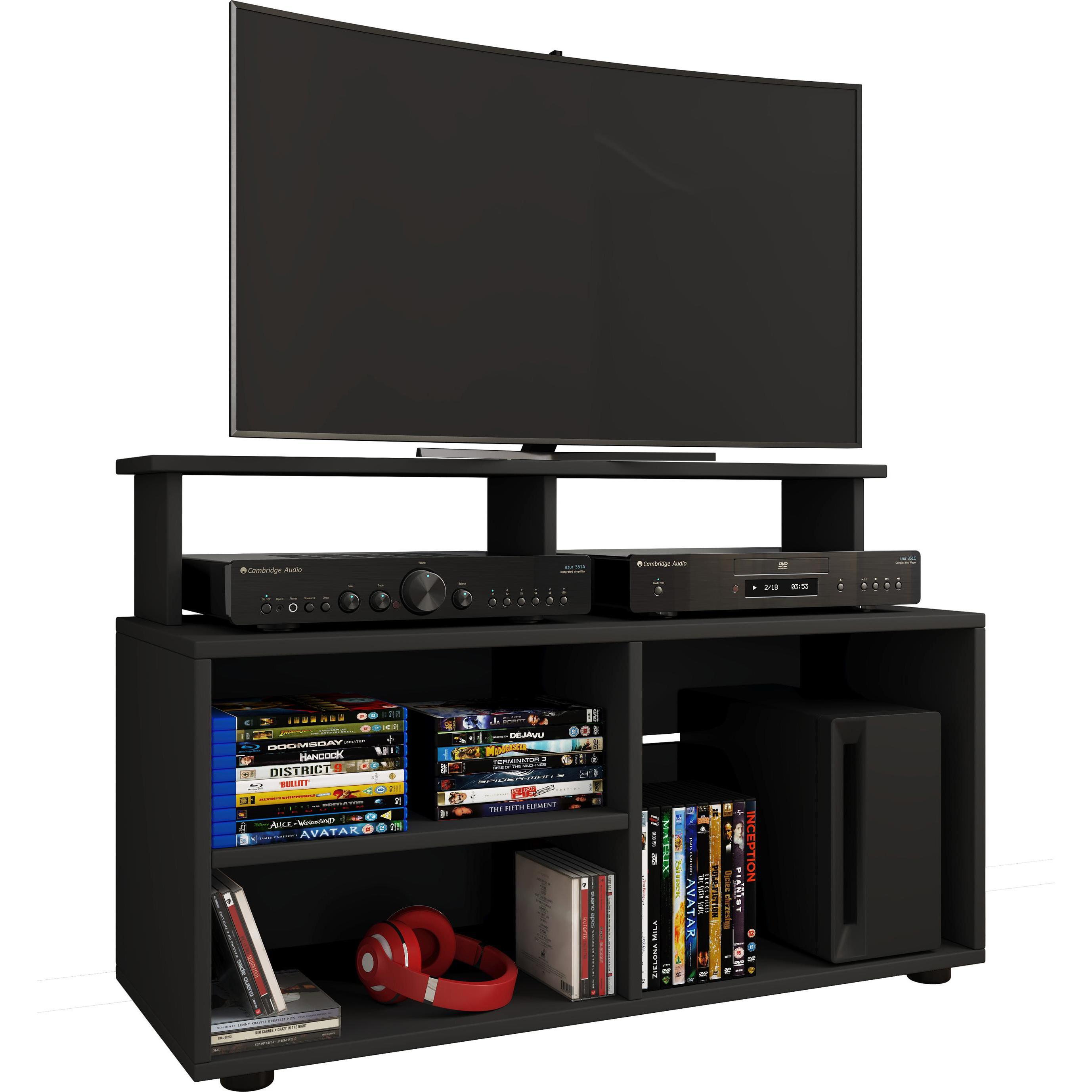 Thumbnail - VCM, TV Möbel, Holz TV Lowboard Fernsehschrank Konsole Fernsehtisch Fernseh Glas Balansia (90 x 36 cm)