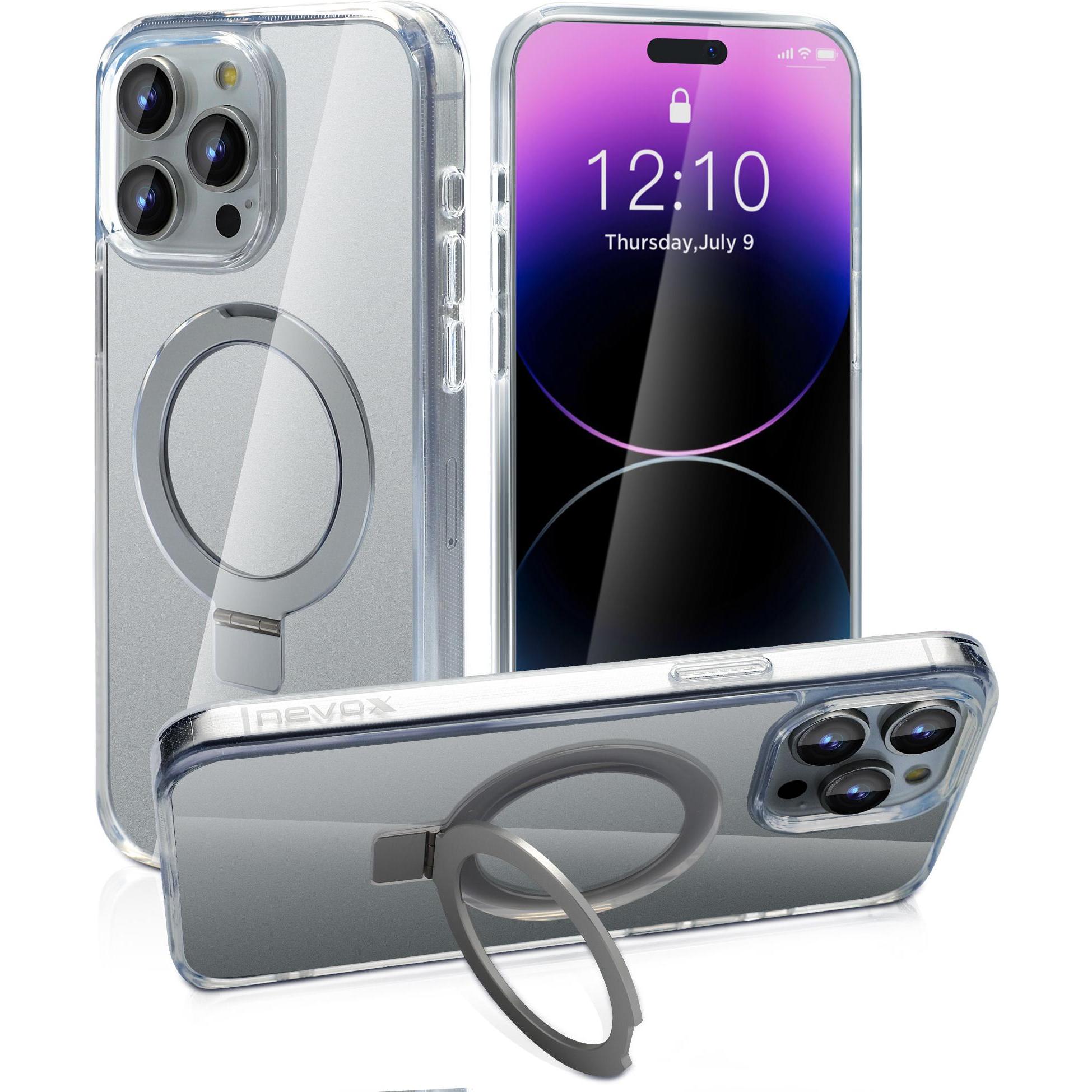 Thumbnail - Nevox StyleShell SHOCKFlex Stand iPhone 15 Pro transp. (Apple iPhone 15 Pro), Smartphone Hülle, Transparent