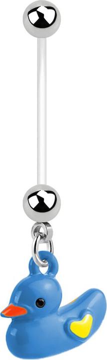 Immagine prodotto Star Piercing Gravidanza di banane con blu anatra (senza ottone, Acciaio chirurgico 316L, Materiale sintetico)