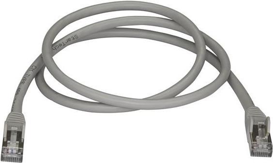 Actual product image StarTech Patch Cable Cat6a 1m Grey (STP, CAT6a, 1 m)