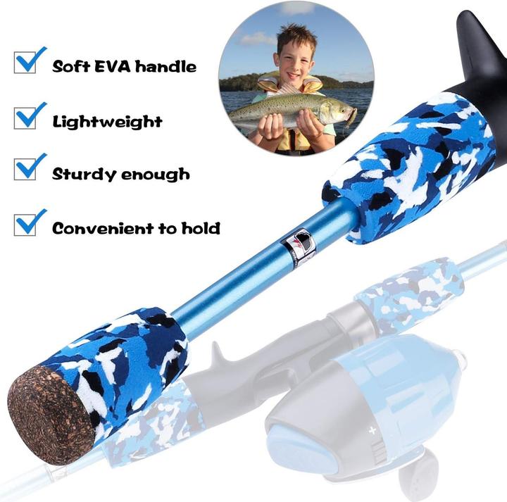 Immagine prodotto Plusinno Set da pesca per bambini in blu (Set da pesca, 150 cm)
