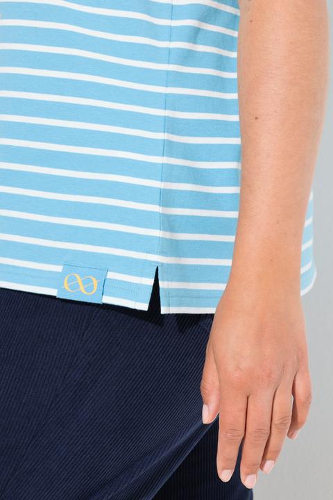 Immagine prodotto Laurasøn Maglia a righe con scollo a V e mezze maniche (48)